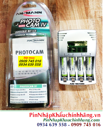 Ansman PhotoCam IV _Máy sạc 4 Pin AAA, Kèm 4 Pin sạc Camelion NH-AAA1100ARBP2 AlwaysReady